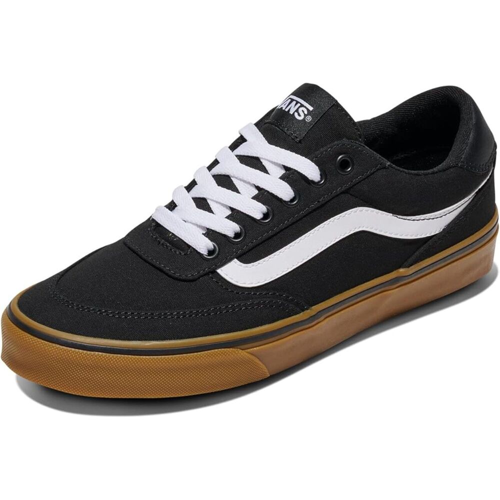 Men's Black/Gum Closed Toe Lace-up Rubber Sole Slip Resistant Sneakers